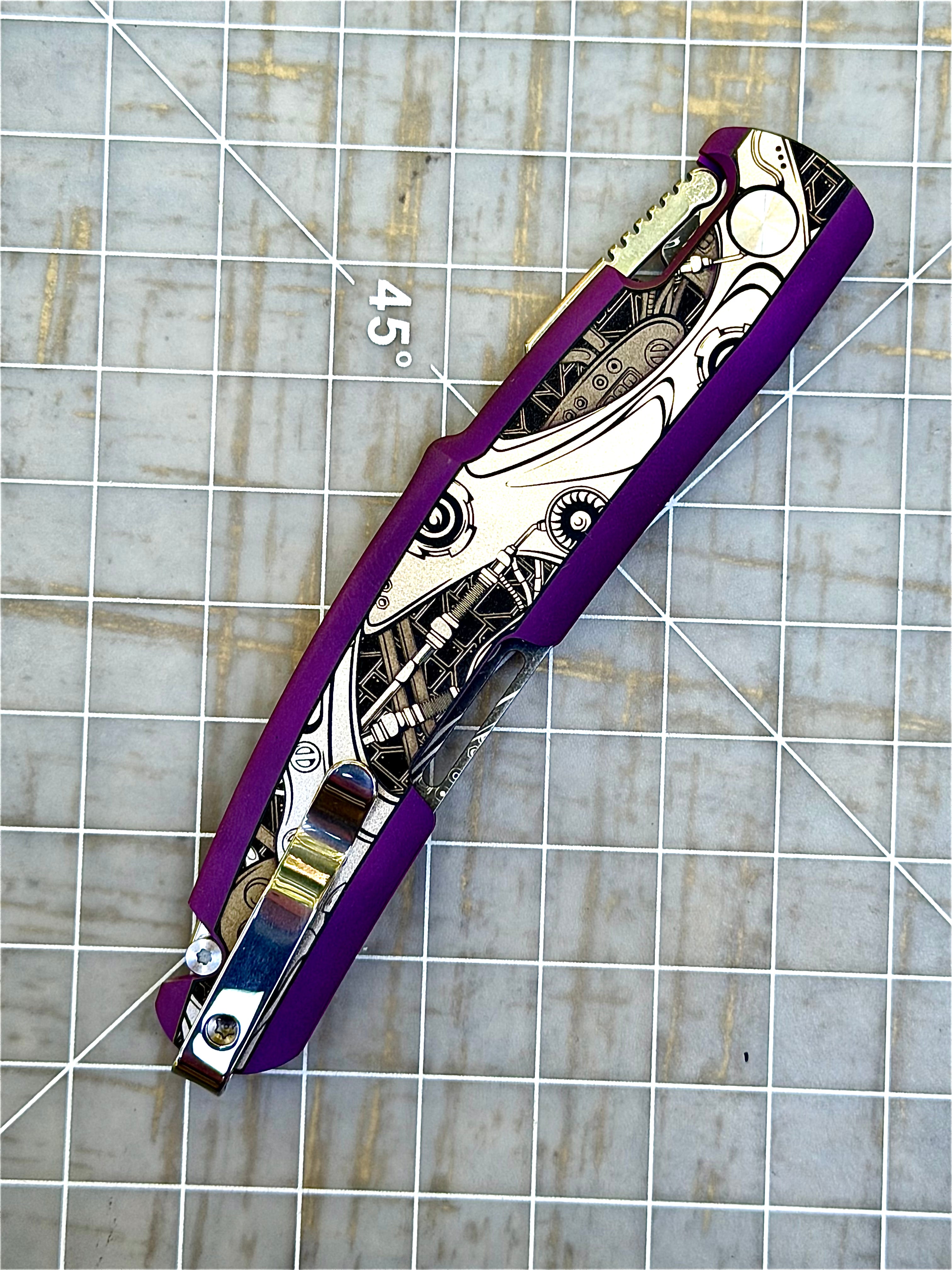 Steampunk Kazekiri Art – Titanium Slipjoint Folder (S35VN)