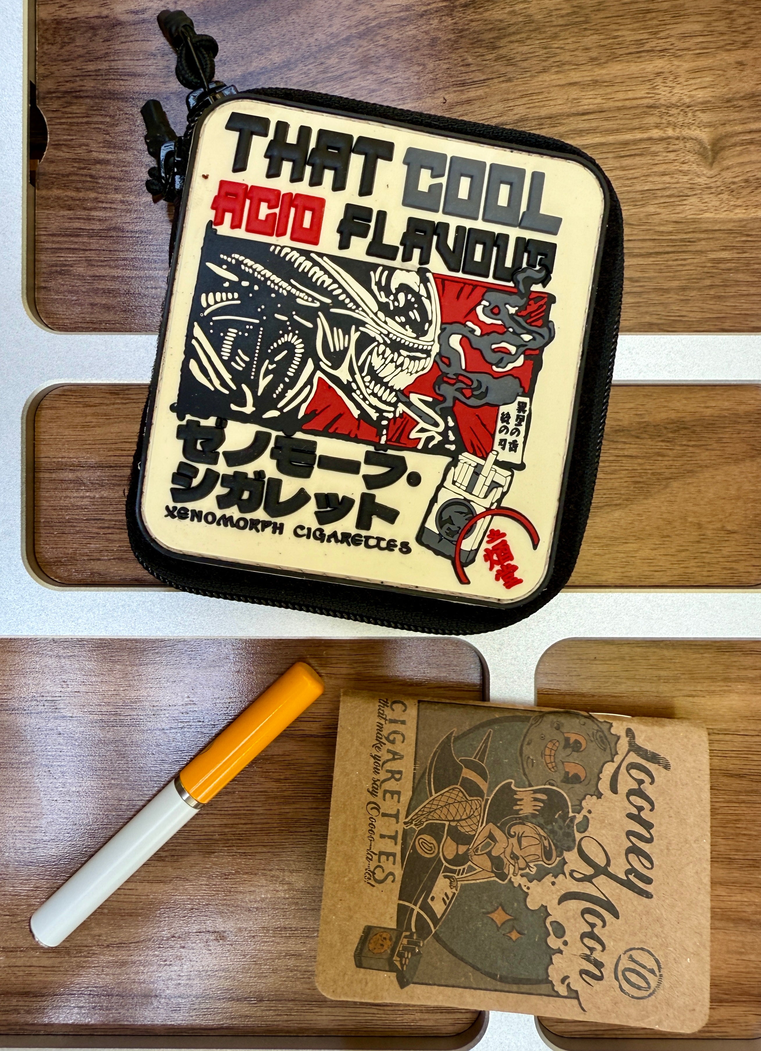 Faux Cigarette Pen Case and Pen - Xenomorph or Rocket Girl Looney Moon