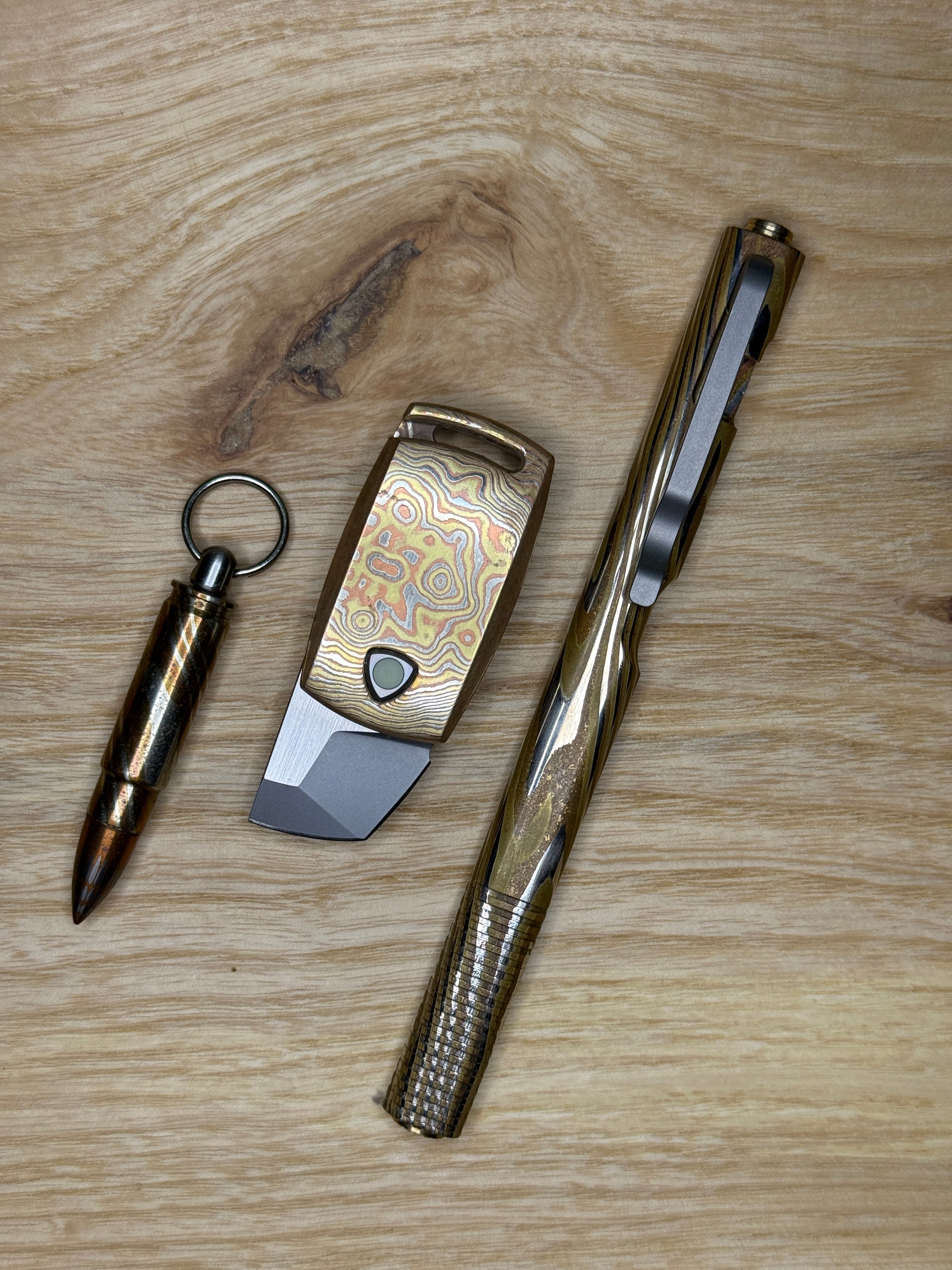 Mokume/Damascus IMP Scissor EDC Folder - Collaboration with Audacious Concepts LIMITED