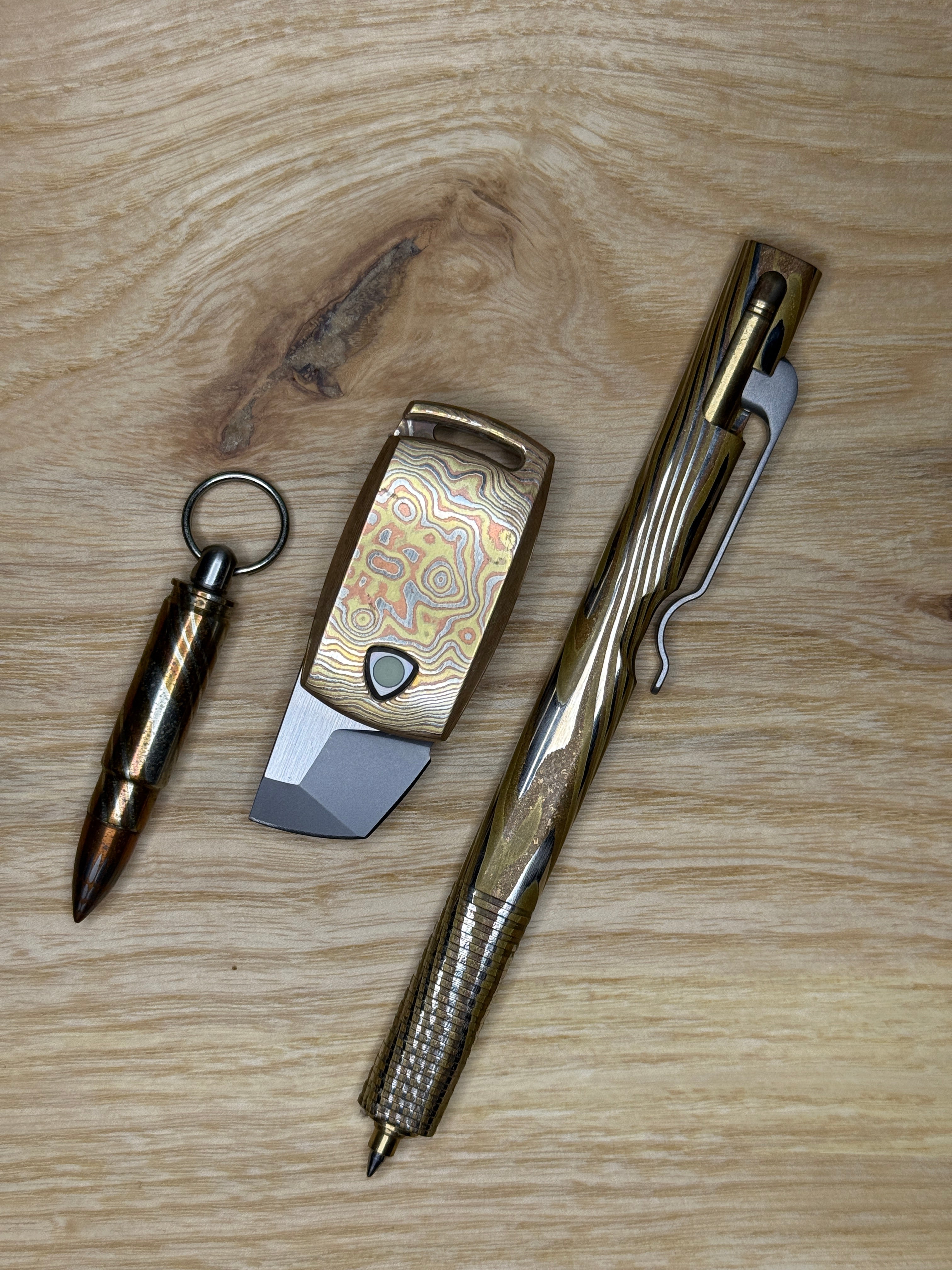 Mokume/Damascus IMP Scissor EDC Folder - Collaboration with Audacious Concepts LIMITED