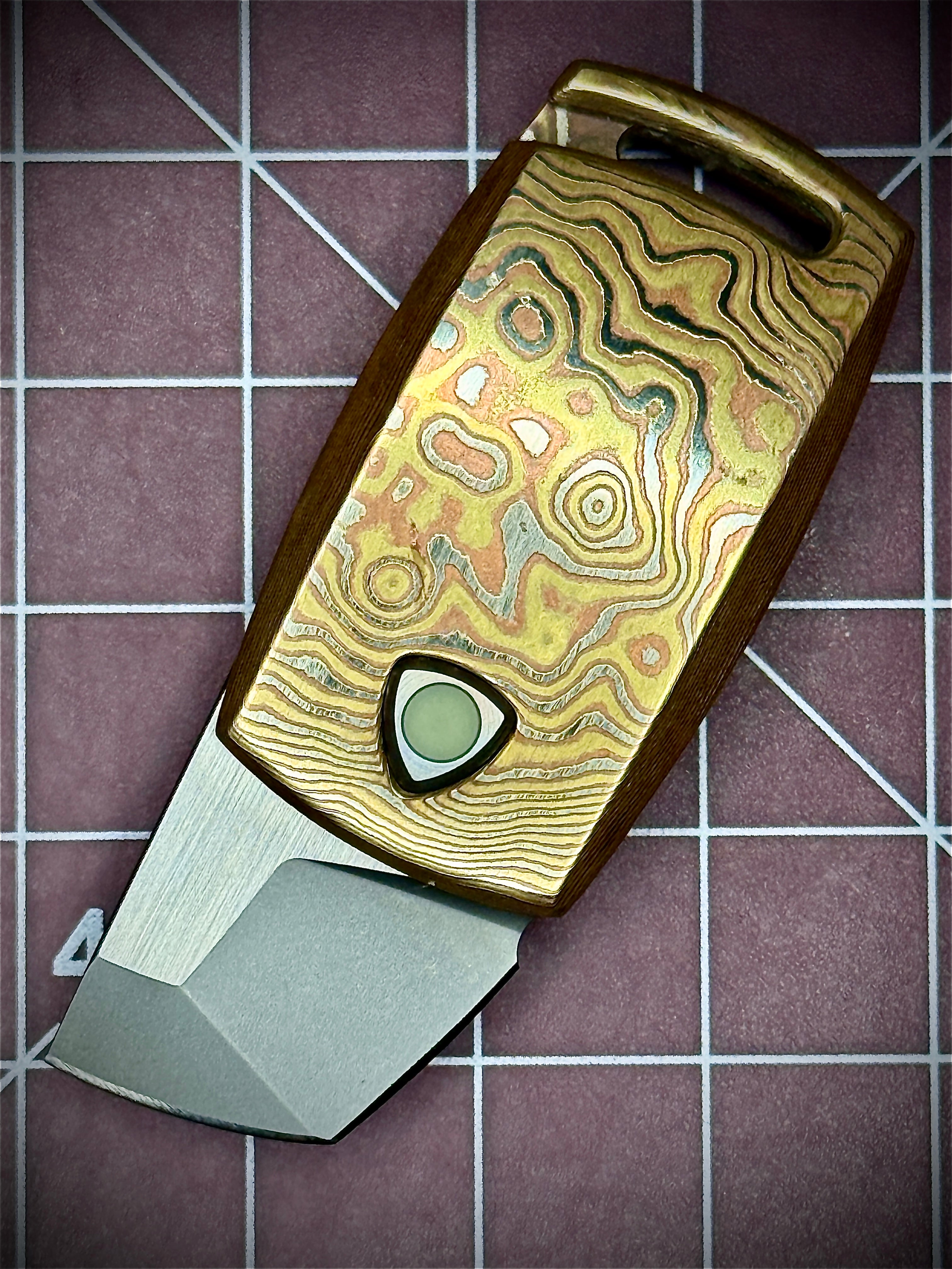Mokume/Damascus IMP Scissor EDC Folder - Collaboration with Audacious Concepts LIMITED