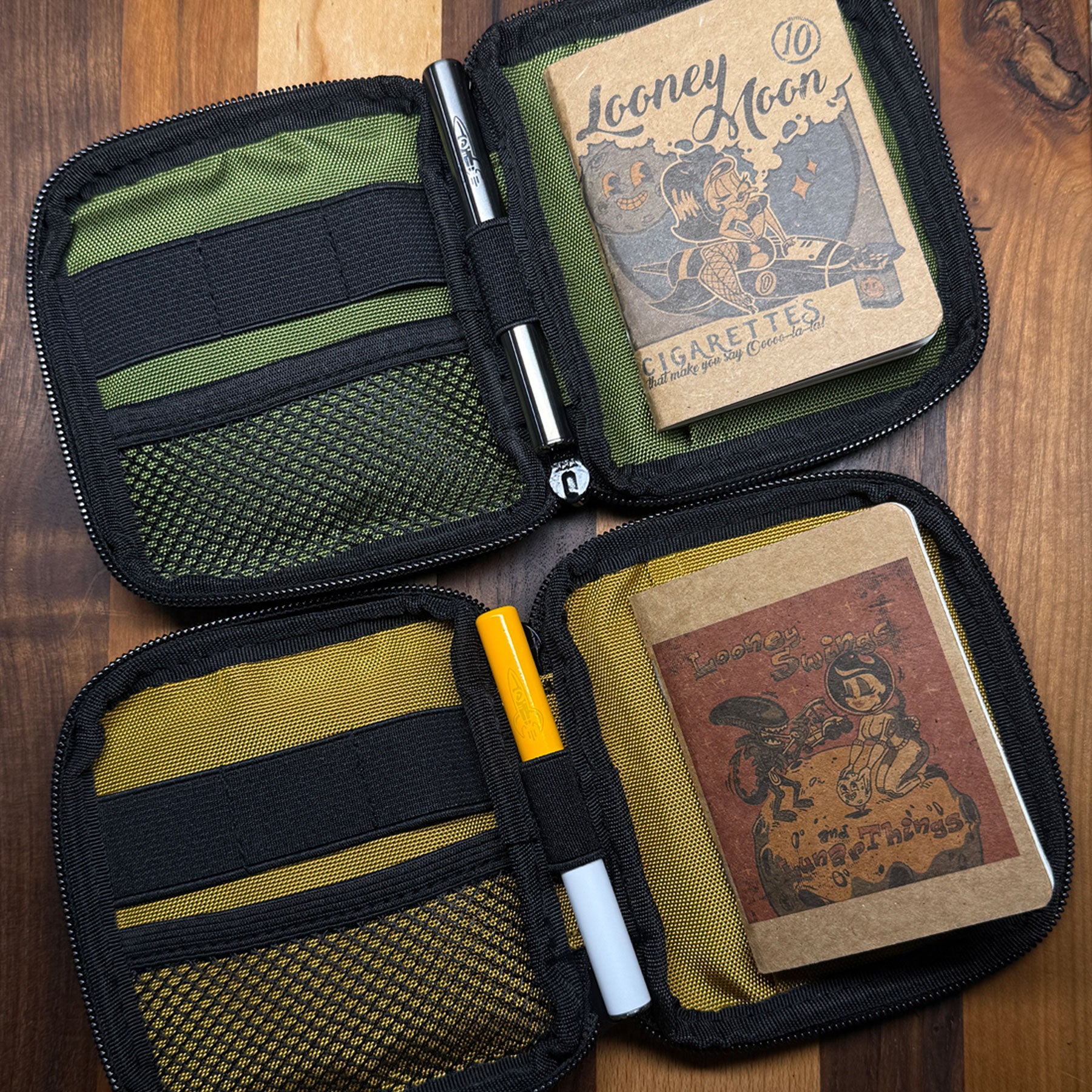 Pen Case — Army Green / Orange