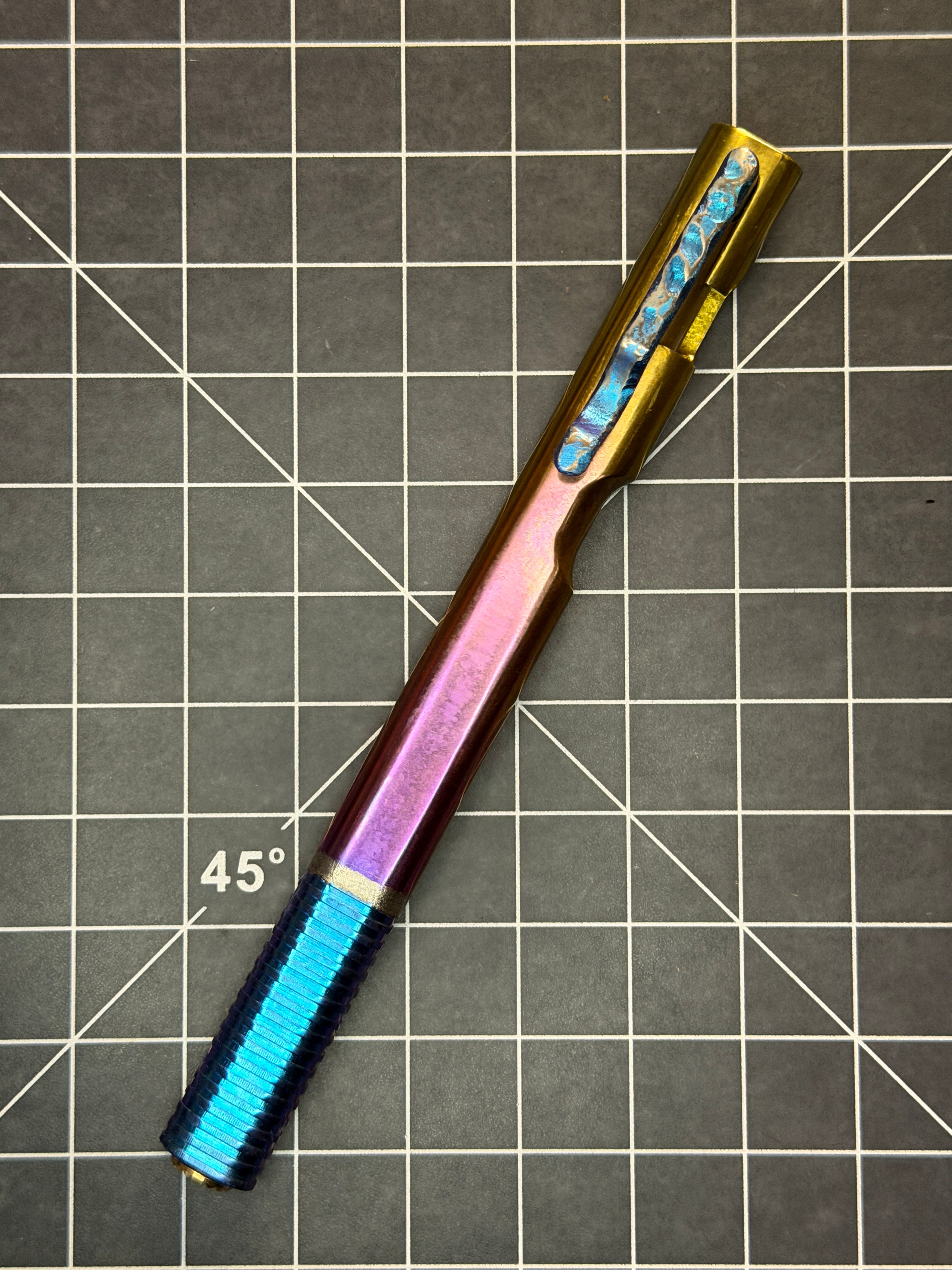 Gradient Color Crystal Titanium Oval V3 - #7