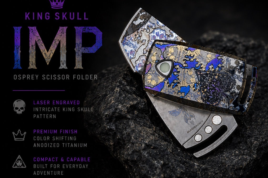 SKULL KING IMP Scissor EDC Folder - Collaboration with Audacious Concepts LIMITED