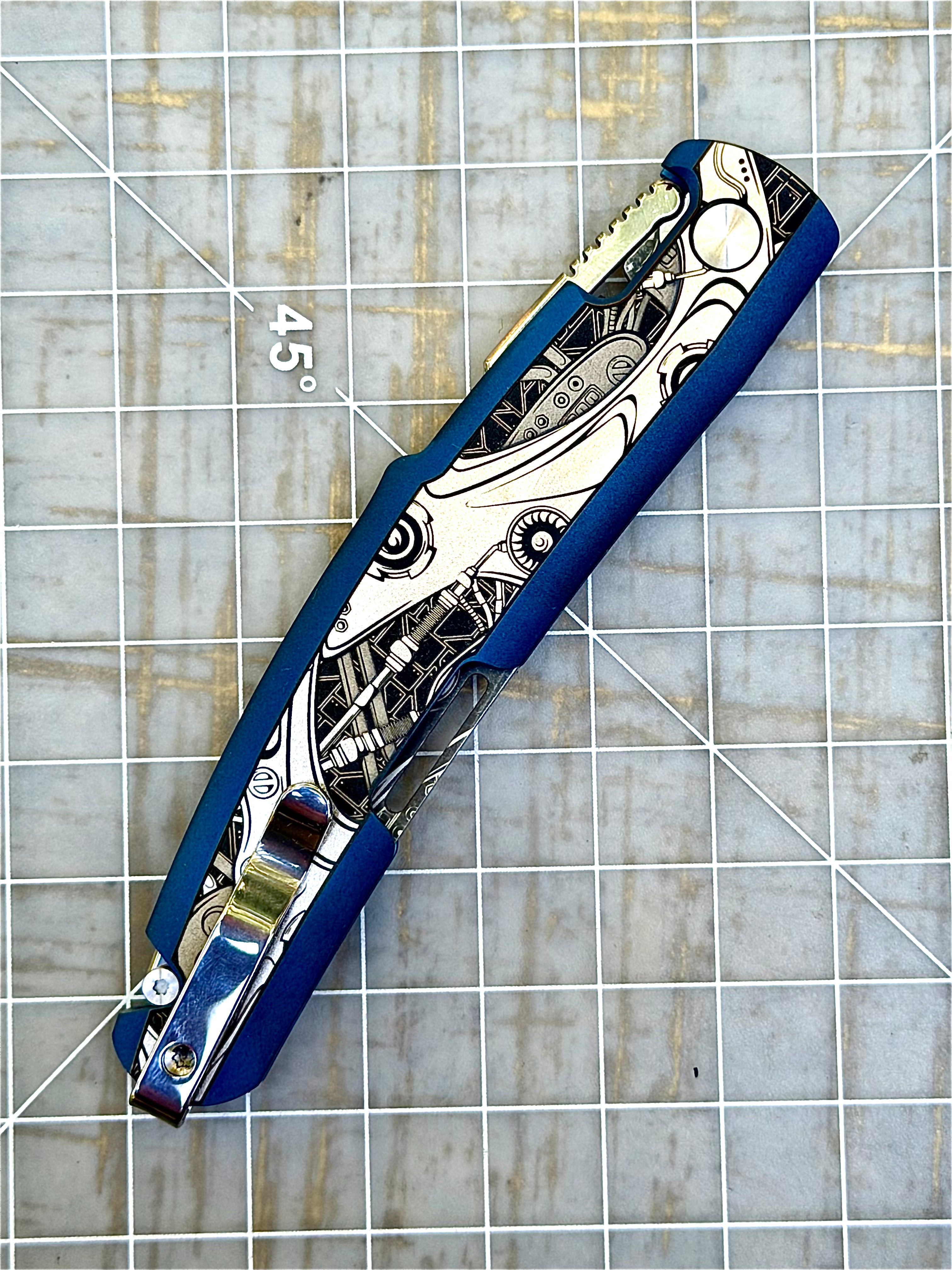 Steampunk Kazekiri Art – Titanium Slipjoint Folder (S35VN)