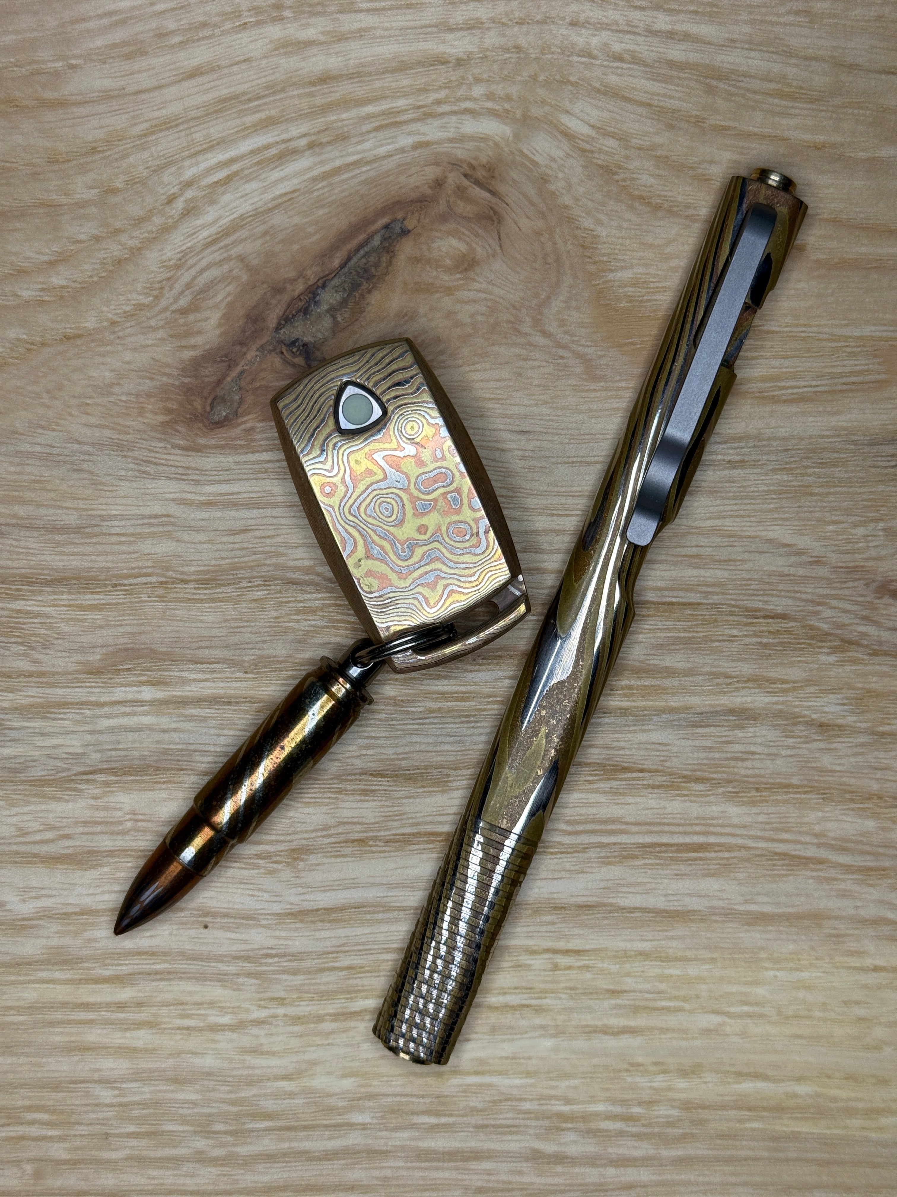 Mokume/Damascus IMP Scissor EDC Folder - Collaboration with Audacious Concepts LIMITED