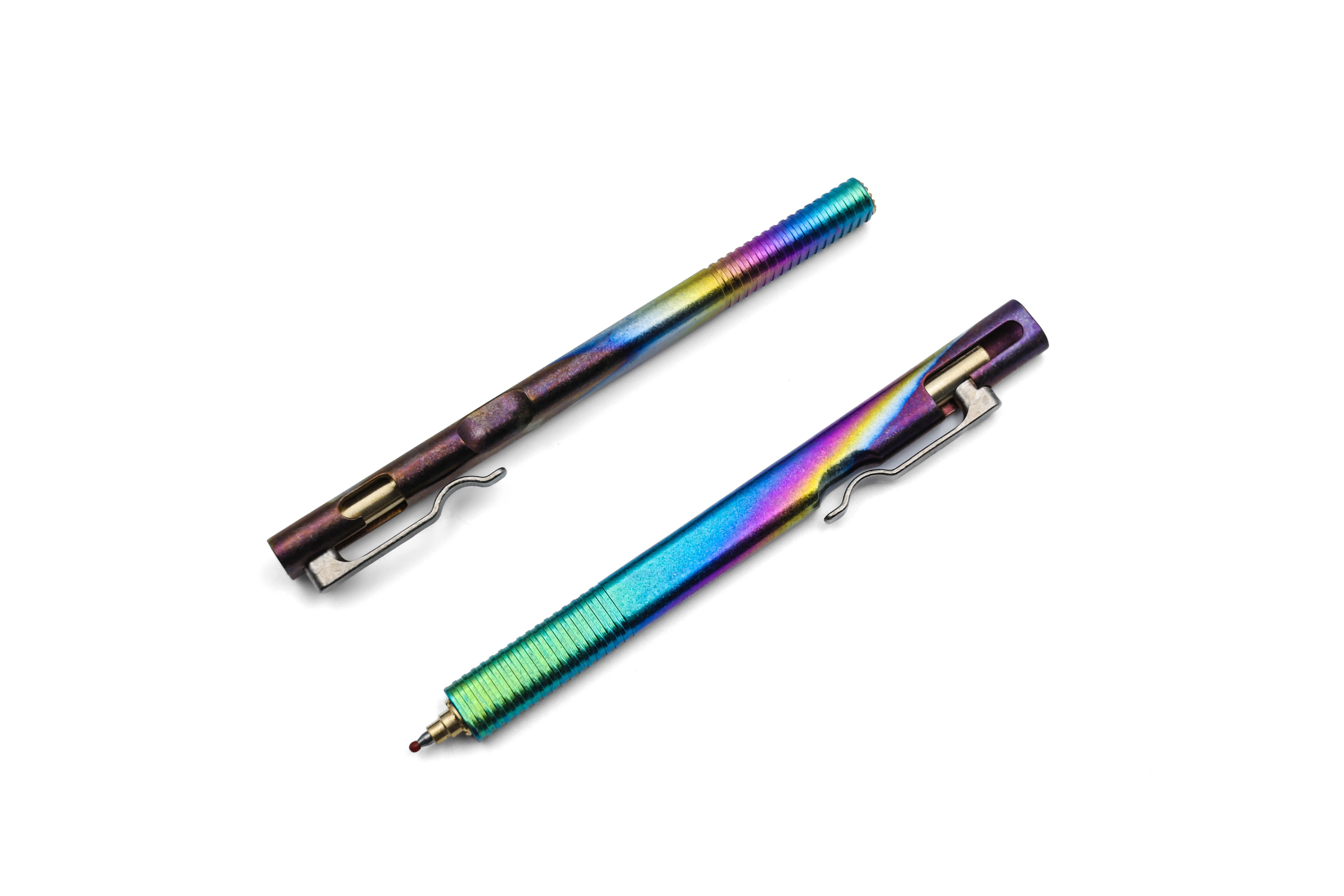 Gradient Color Crystal Titanium Oval V3 - Bolt Pen