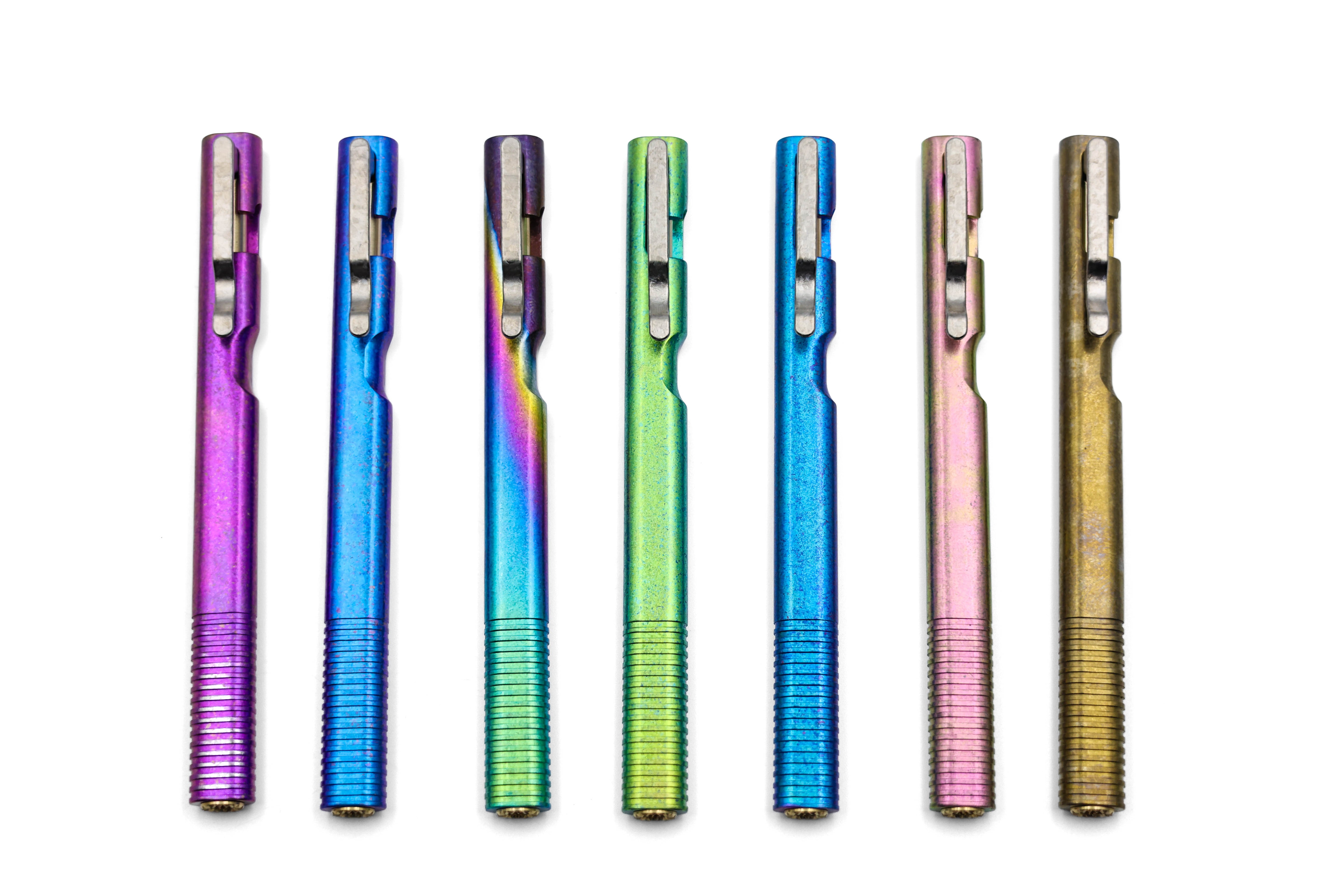 Gradient Color Crystal Titanium Oval V3 - Bolt Pen