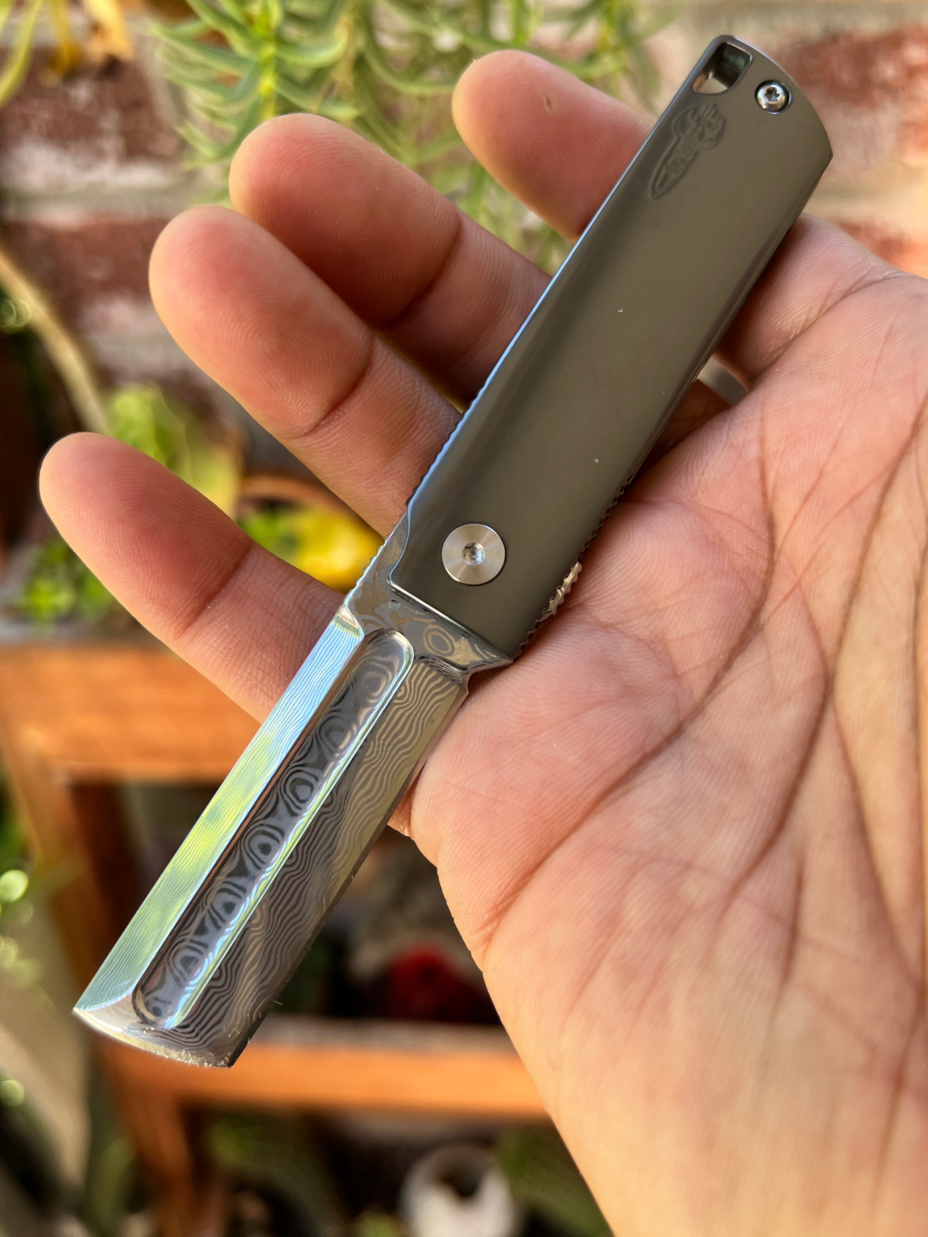 Zirc and Damasteel SpaceXi or MinimalX EDC Flipper folding knife w/ Clip